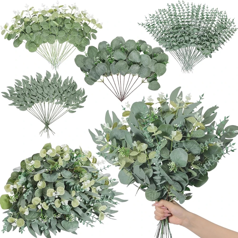 Florist Supply Bulk - Tiges de feuilles d'eucalyptus, 20 pièces,