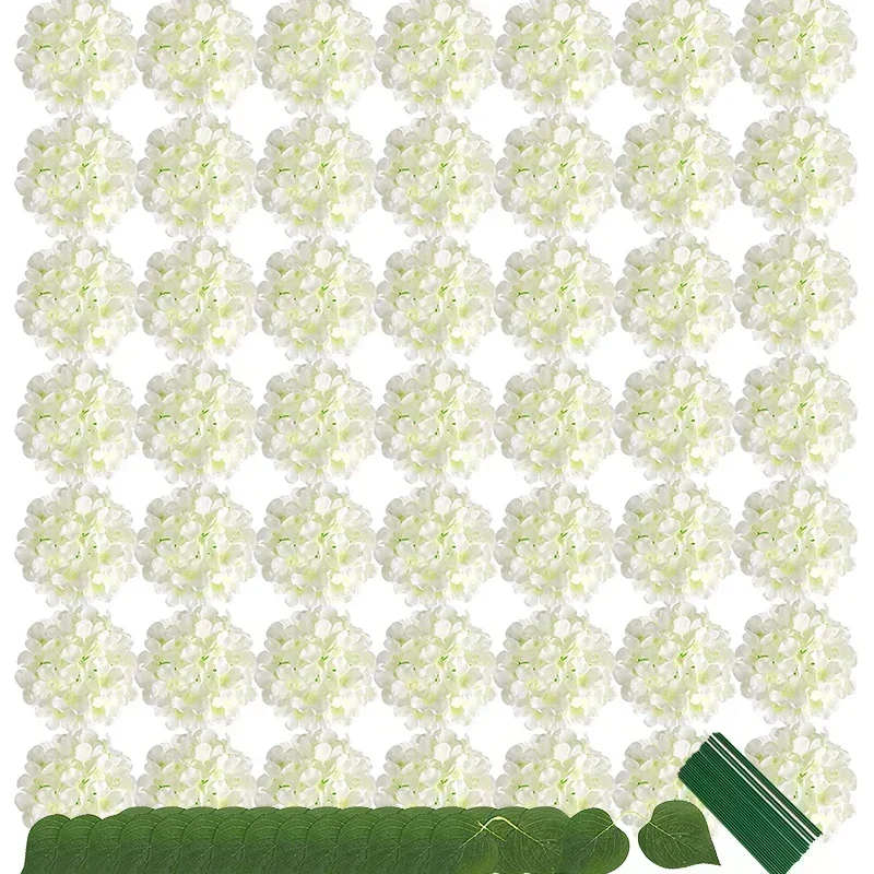 Florist Supply Bulk - Fleurs artificielles d'hortensia avec tiges amovibles,